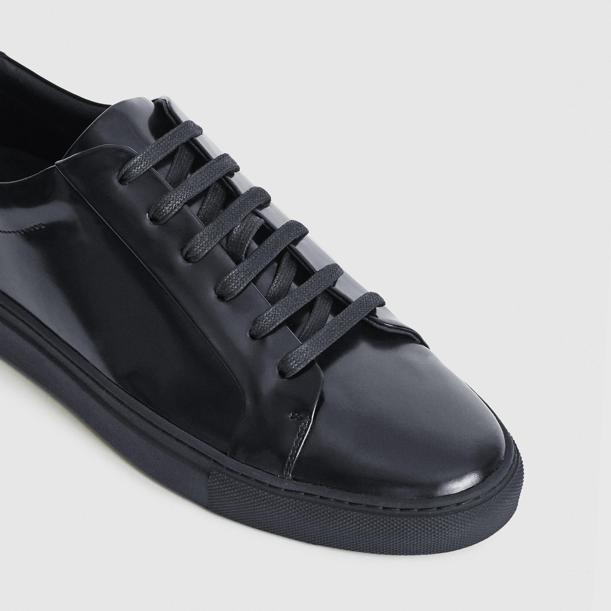 Luca High Shine Leather Trainers